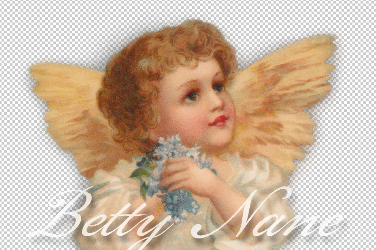 angel, clip art, a Decorative Illustration by Betty Nane (Photo 1 of 2)