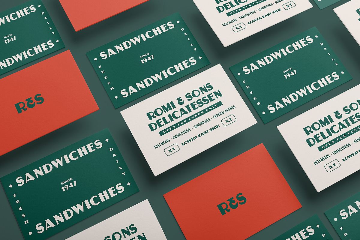 Reuben - A Vintage Display Font, a Sans Serif Font by JK Design Co. (Photo 8 of 8)