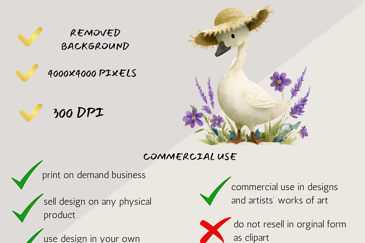 SILLY GOOSE BABY SHOWER CLIPART PACK, an Animal Illustration by Daring Digies (Photo 9 of 10)