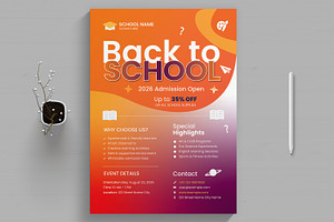 Back to School Flyer, a Flyer Template by MightyDesign