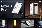 Pixel 8 Pro - Mockups bundle, an Android Mockup by Bran. (Thumbnail 2 of 9)