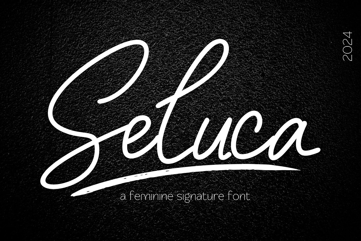 Seluca signature feminine font