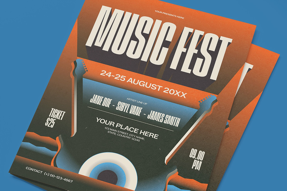 Music Fest Flyer, a Flyer Template by graphicook (Photo 2 of 3)