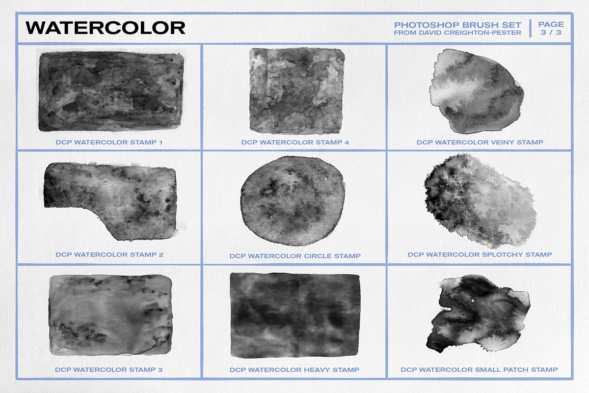 Photoshop Watercolor Brushes, a Brush Add-On by David Creighton-Pester (Photo 4 of 4)