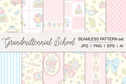 Grand Millennial School pattern set