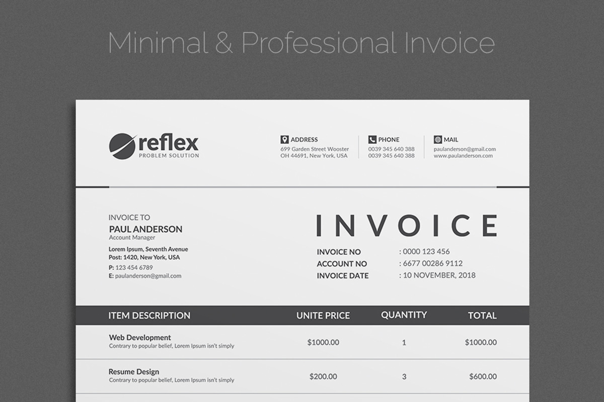 Invoice, a Stationery Template by deviserpark (Photo 2 of 3)