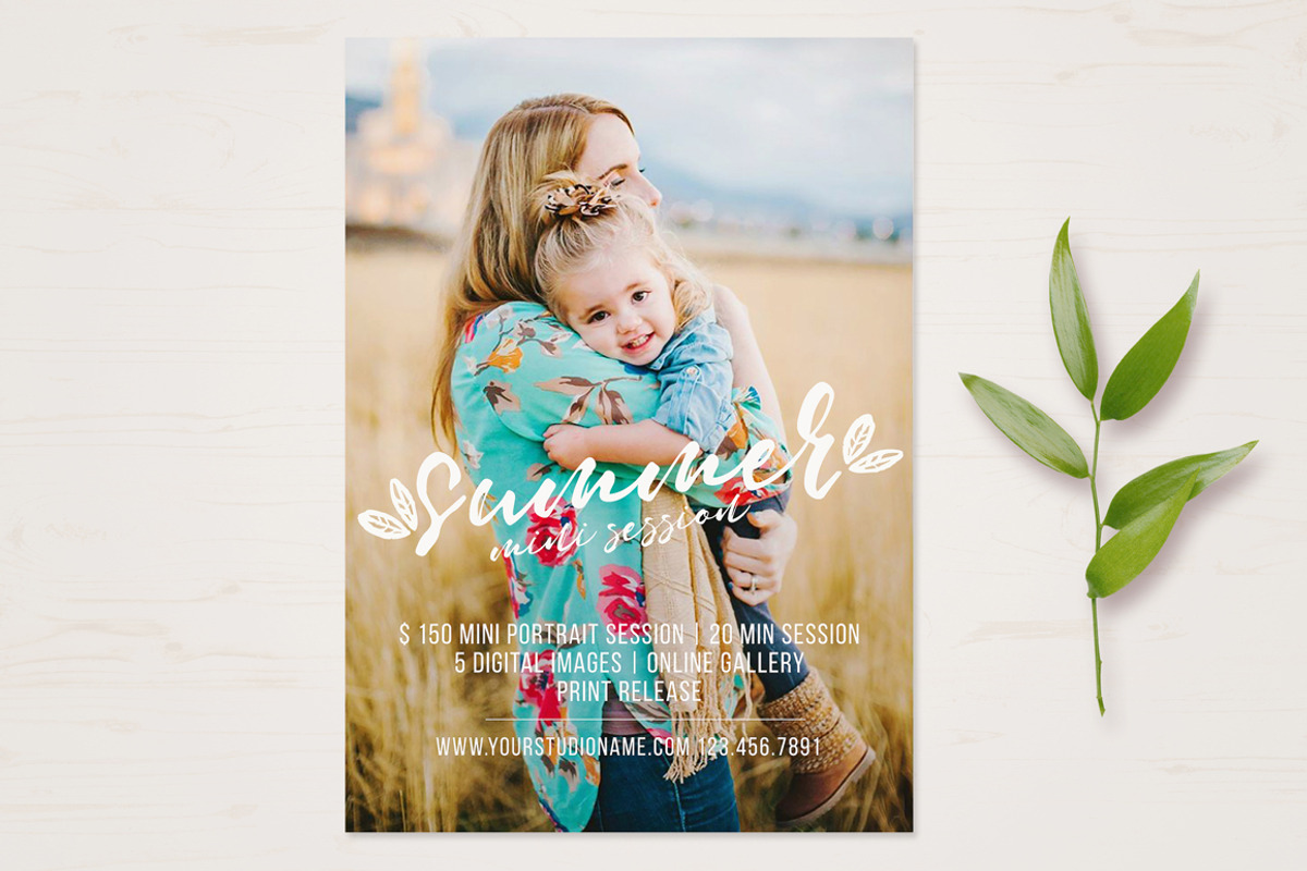 Summer Mini Session Template, a Marketing Template by TheSeventhDesire