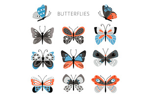 Color Butterflies And Moths