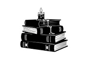 Vintage Book Stack Candle Bundle, an Illustration by jahid234 (Thumbnail 31 of 31)