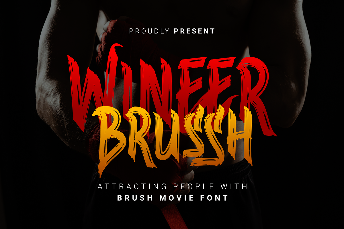 Wineer Brussh, a Font by Dumadistyle (Photo 1 of 10)