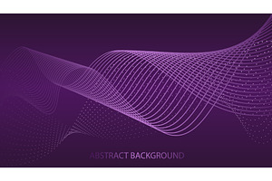 Purple Technology wave background, an Illustration by JeanBet