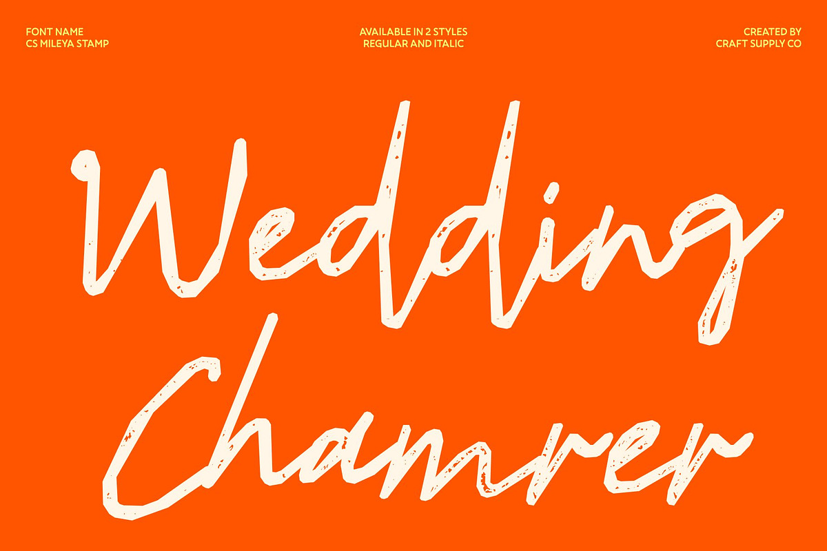CS Mileya Stamp, a Script Font by Craft Supply Co. (Photo 3 of 8)