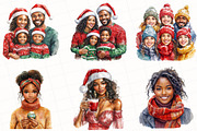 Black Family Christmas Eve Clipart, an Illustration by OK Design (Thumbnail 5 of 5)