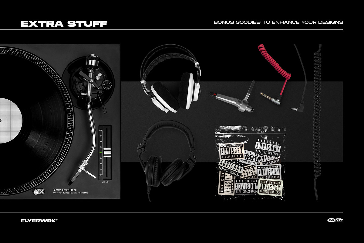Retro Vinyl Record Mockup, a Product Mockup by FLYERWRK (Photo 9 of 15)