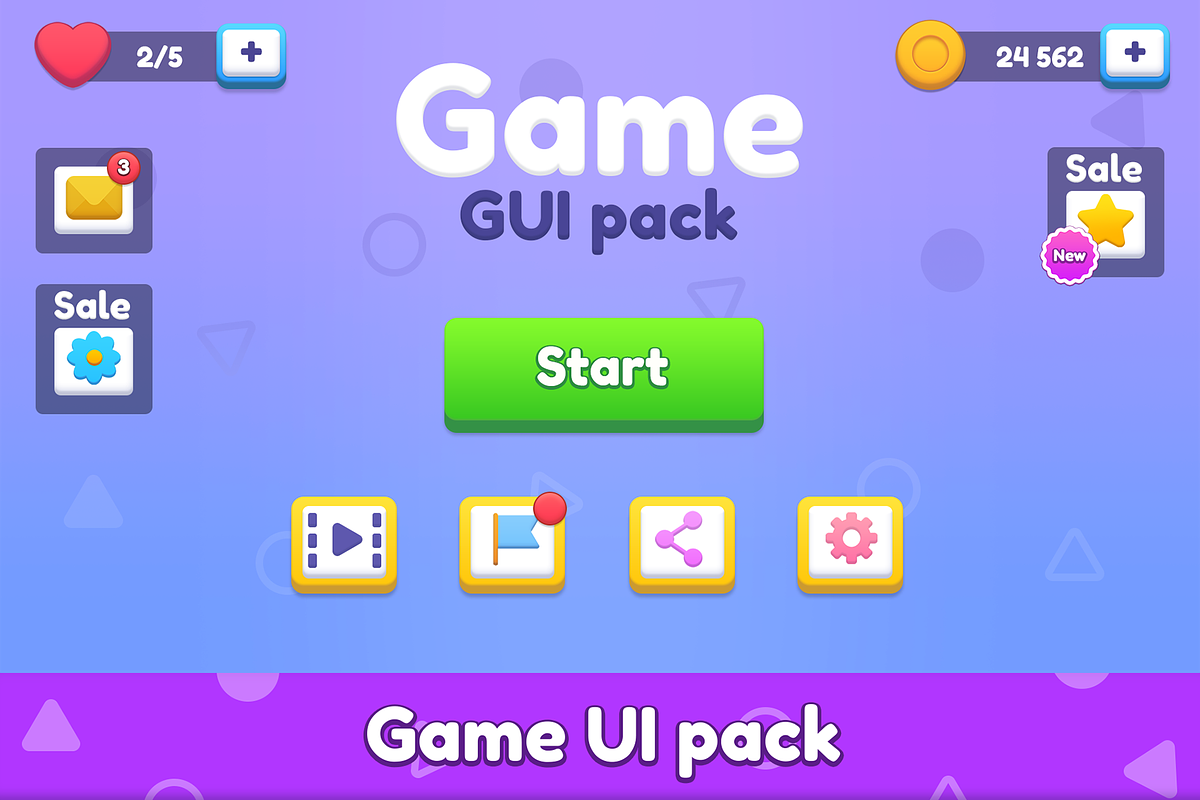 Purple GUI game pack, an UI Kit Template by KartInnka (Photo 5 of 13)