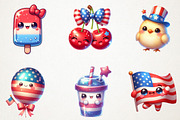Cute kawaii 4th of July Sublimation, a Seasonal Illustration by RobertsArt (Thumbnail 2 of 7)