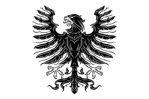 Black Heraldic Eagle