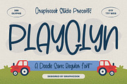 Playglyn, a Handwritten Font by graphicook (Thumbnail 1 of 10)