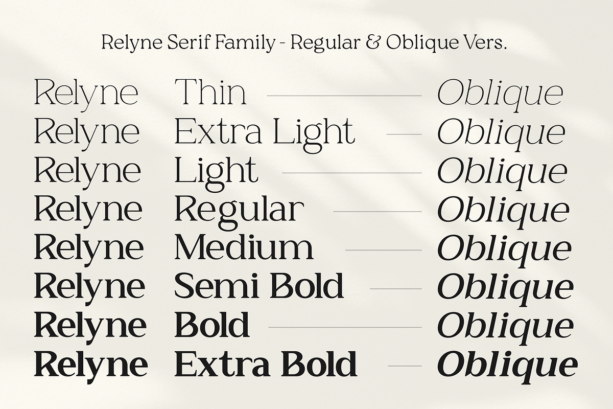 Relyne Serif, a Serif Font by zeenesia (Photo 2 of 14)