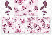 Pink Roses - Seamless Patterns, a Pattern Graphic by Pretty Meerkat (Thumbnail 6 of 6)