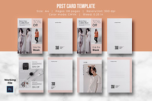 Postcard Template, a Card Template by crazyOWL