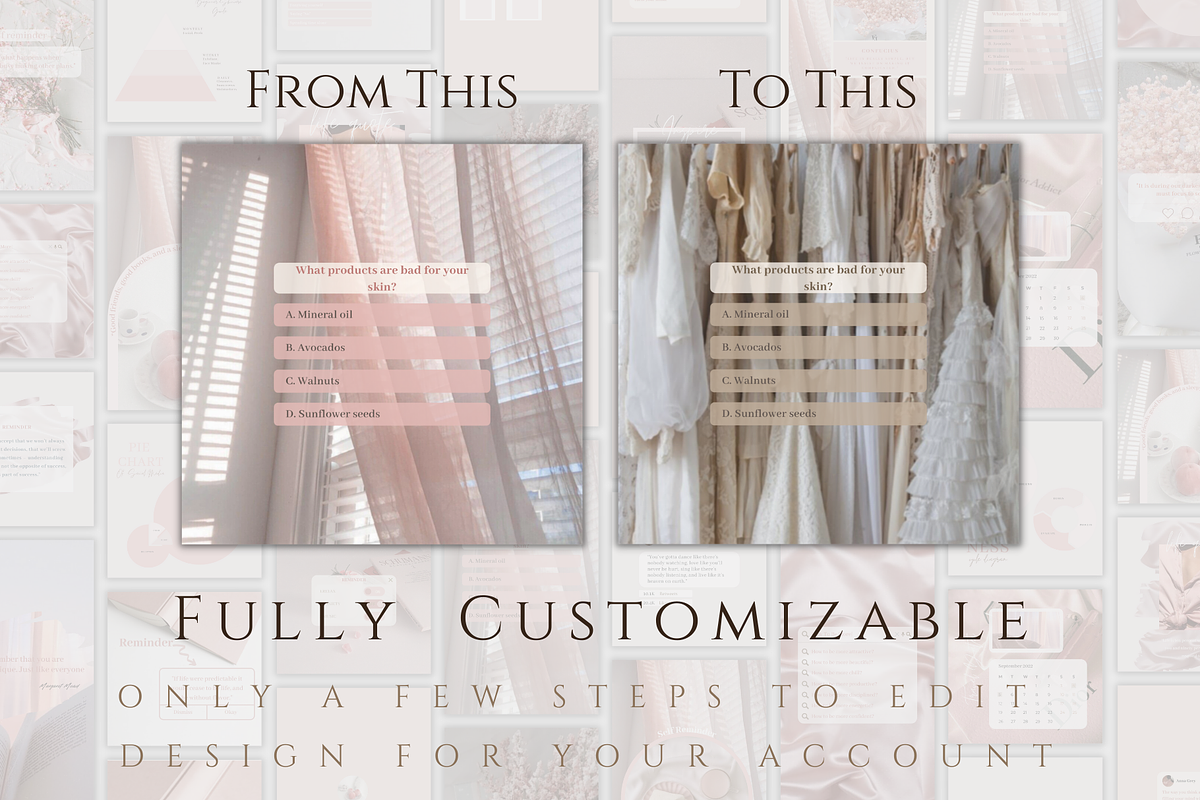 Pink Instagram Girl Canva Post Kit, a Social Media Template by BRANDcontent
