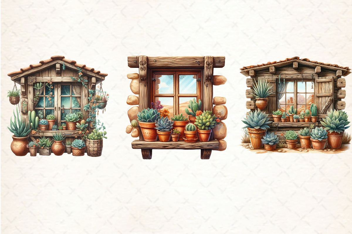 Watercolor Western Window Sublimatio, an Illustration by Libby Wishes (Photo 4 of 4)