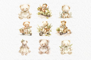 Vintage Teddy Bears PNG