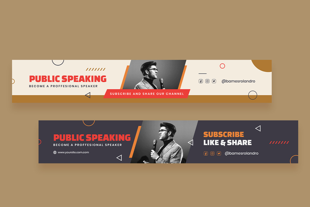 Public Speaking Youtube Cover, a Social Media Template by Rahardi Creative (Photo 2 of 3)