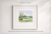 Golf Club Watercolor Collection, a Sport Illustration by WatercolorElena (Thumbnail 13 of 13)