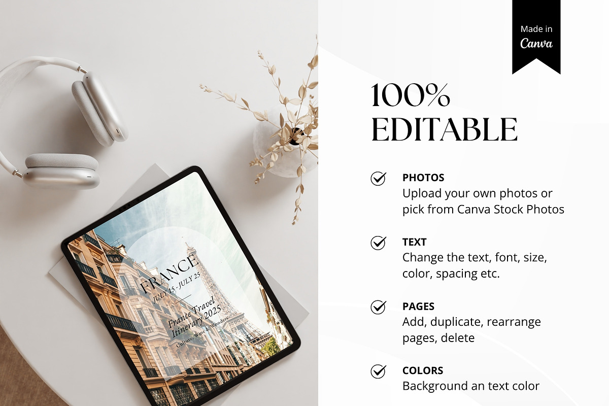 France Travel Itinerary Template, a Magazine Template by Pulsecolor (Photo 3 of 10)