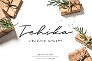 Tehika Script + Bonus, a Script Font by Flycatcher Design (Thumbnail 1 of 6)