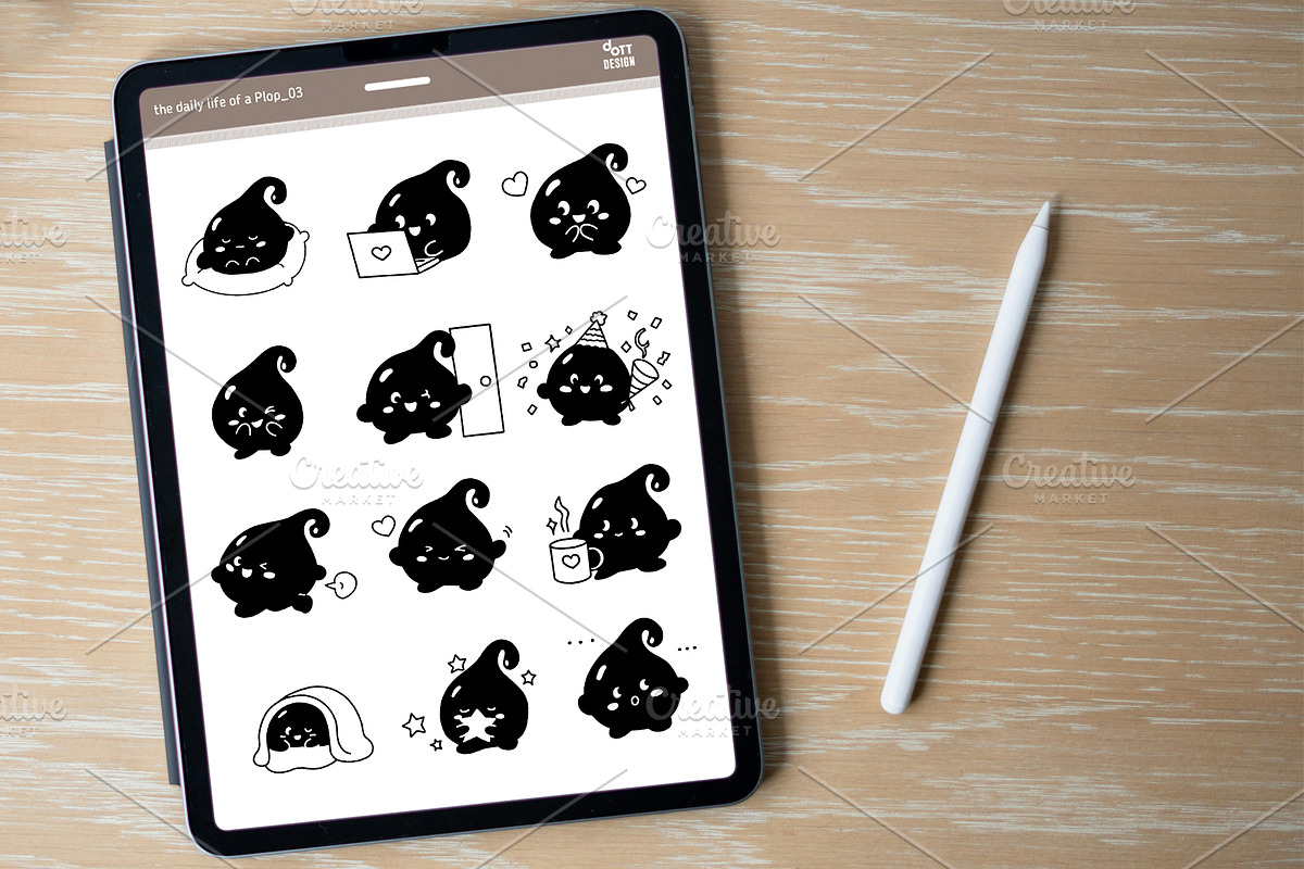 Cute Digital Stickers for GoodNotes, a Stationery Template by dott (Photo 2 of 6)