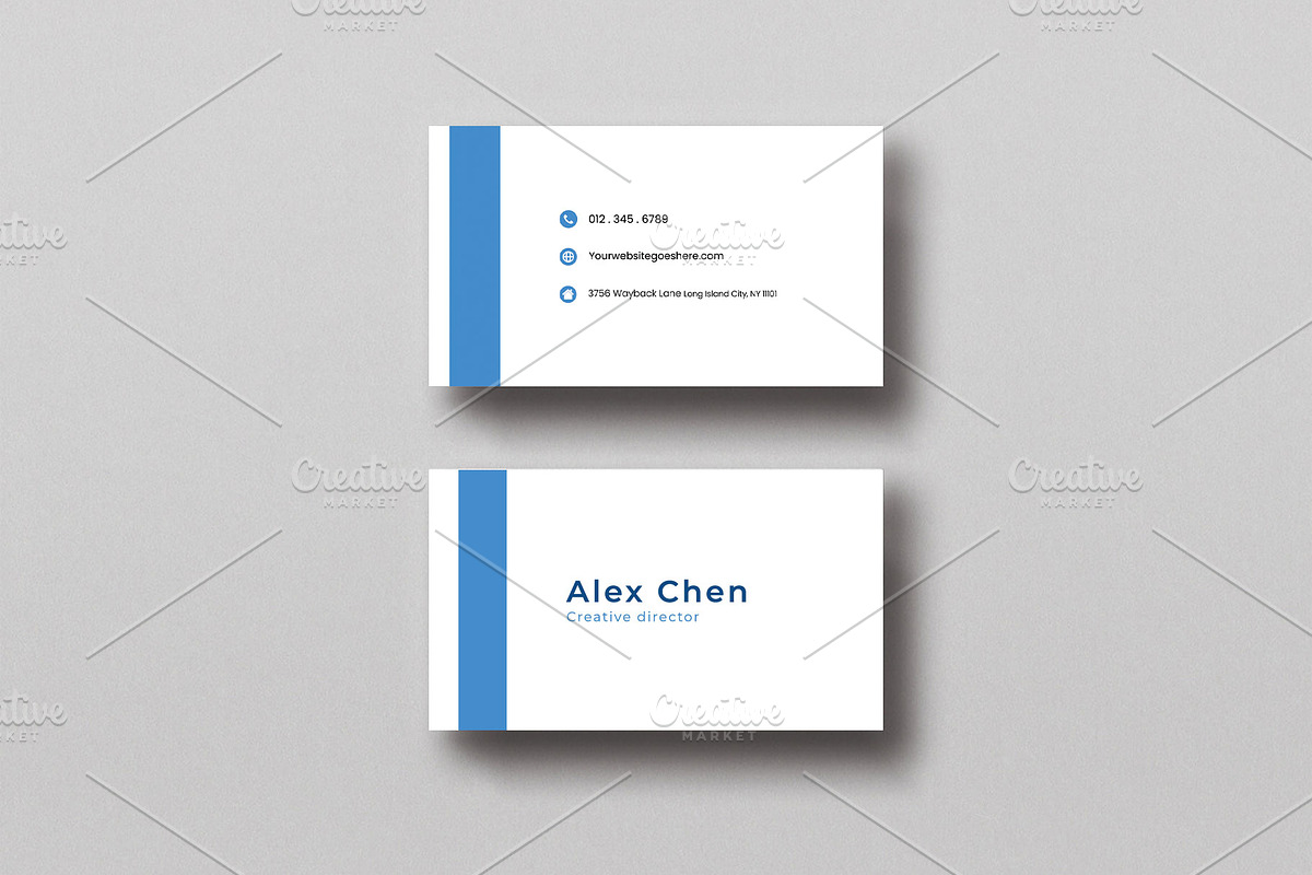 Minimalist Business Card Template, a Business Card Template by MadeByShahbaz (Photo 1 of 3)