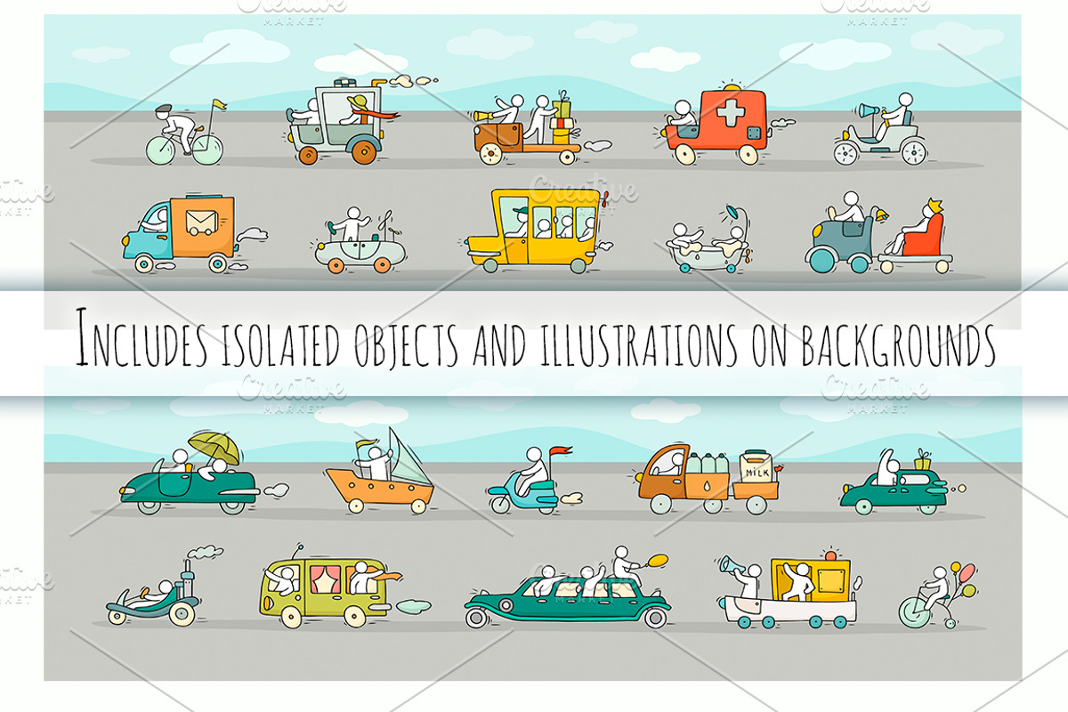 Cartoon cars with People, an Education Illustration by Sapunkele (Photo 2 of 2)