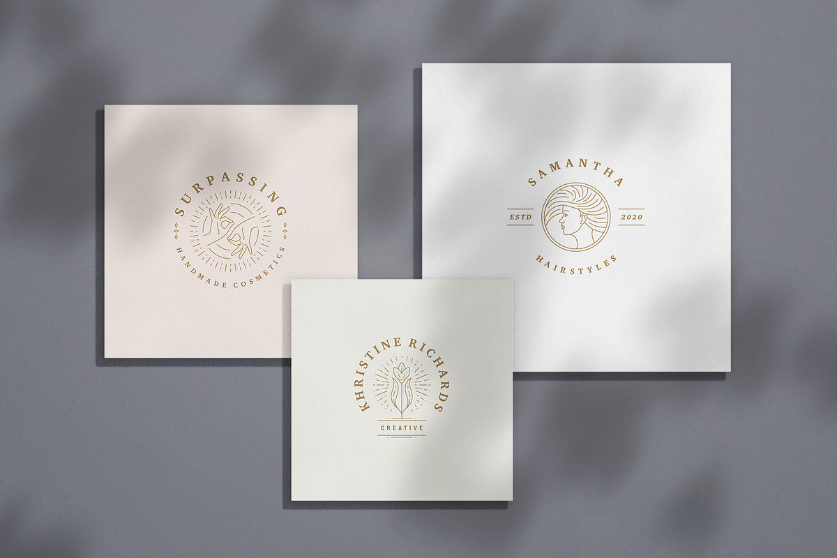 Elegant Line Logos Bundle, a Branding & Logo Template by Vasya Kobelev (Photo 4 of 9)