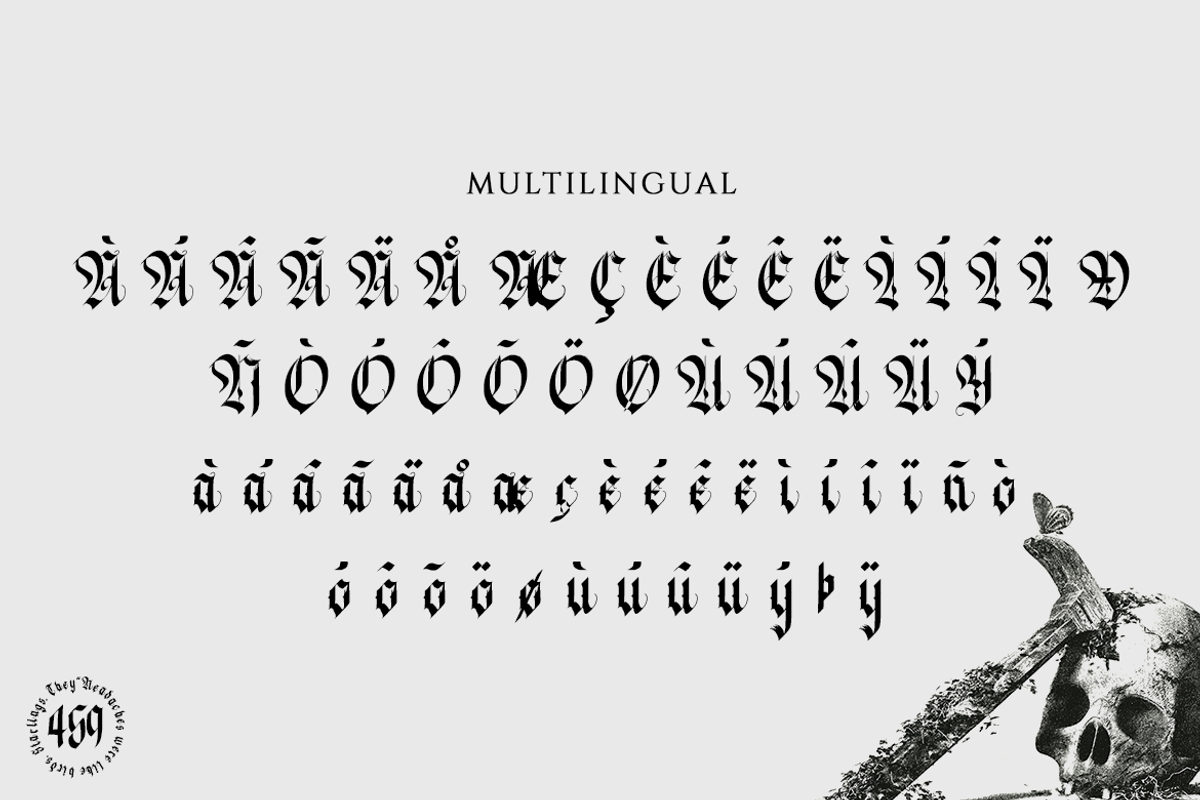 The Frankenstype - Blackletter, a Blackletter Font by Meizzaluna Design (Photo 6 of 9)