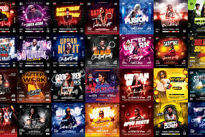 30 Night Club Party Flyer Bundle