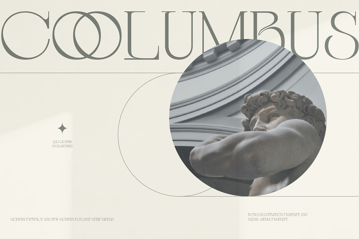 Coolumbus modern serif font, a Serif Font by Tegh co. (Photo 2 of 17)