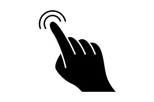 Touchscreen Gesture Glyph Icon