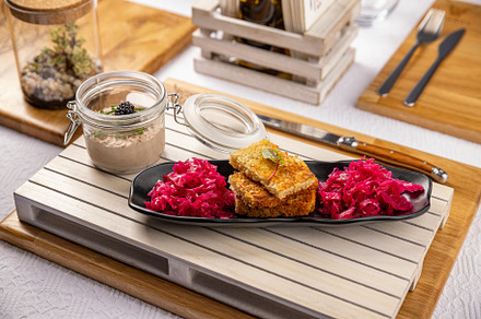 Homemade mangalitza liver pate, a Photo by Grafvision photography