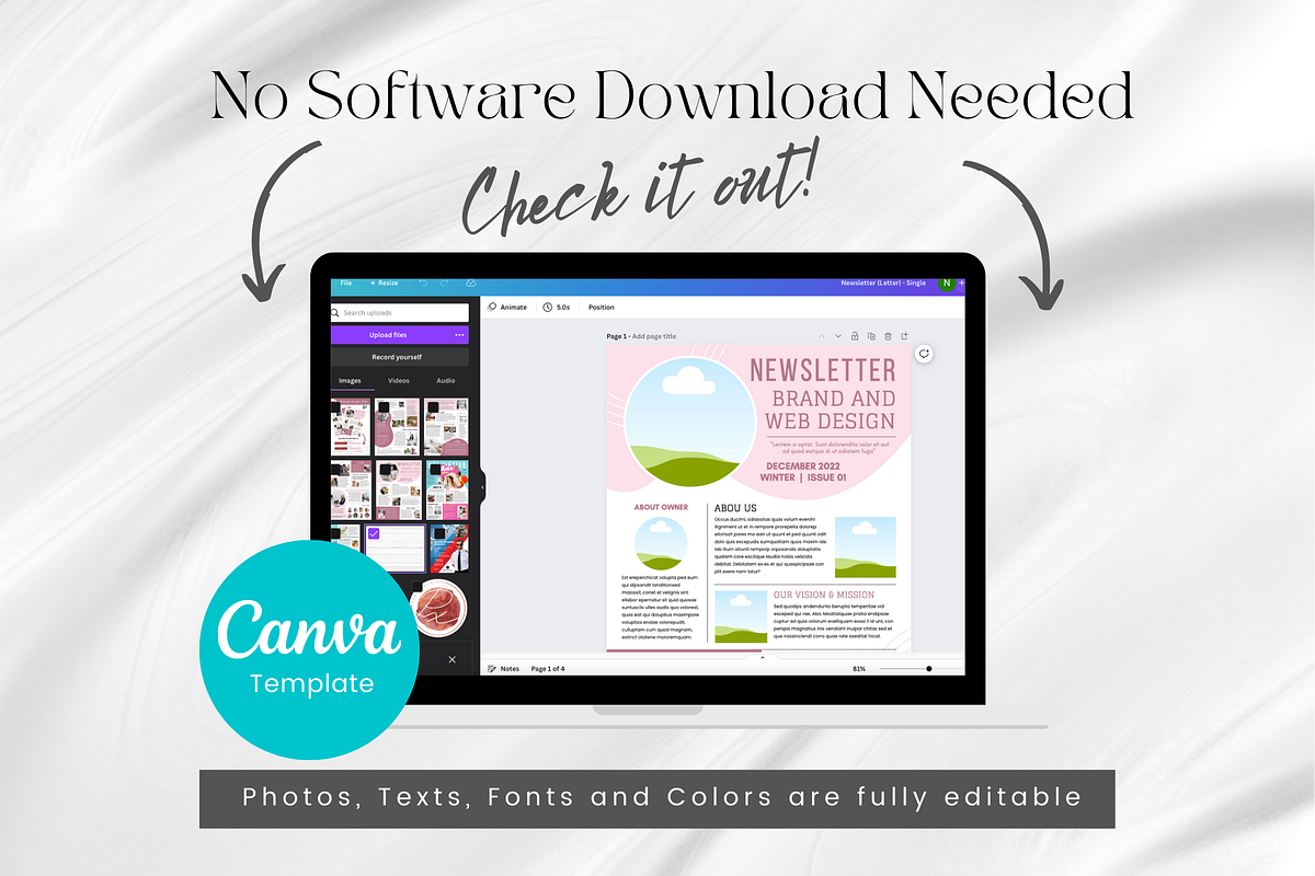 Canva Business Newsletter Template preview 4