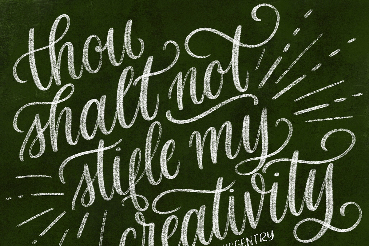 Chalkboard lettering brushes, a Brush Add-On by Alexis Gentry (Photo 3 of 3)