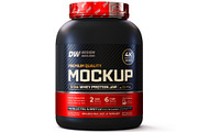 5lb Whey Protein Jar Mockup C1-Pro, a Packaging Mockup by Design Warlord (Thumbnail 1 of 16)