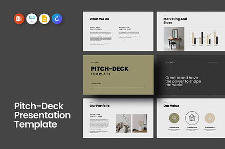Pitch Deck Presentation Template, a Presentation Template by evgenystudio