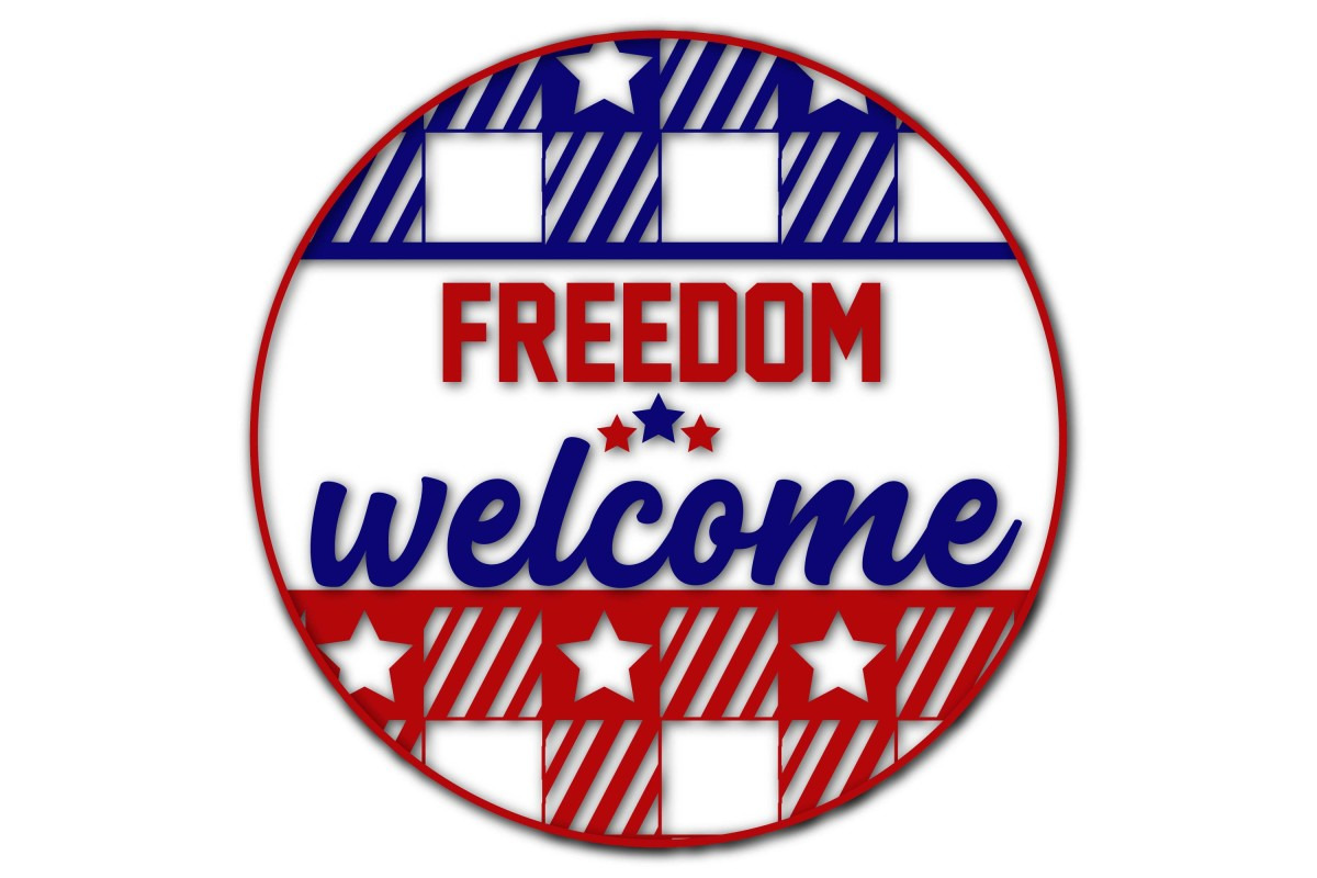 Patriotic Welcome Sign SVG Bundle, an Object Graphic by EllaMaiyaali (Photo 6 of 7)