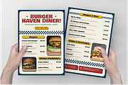 Retro Burger Restaurant Diner Menu, a Flyer Template by Annora Studio (Thumbnail 4 of 7)