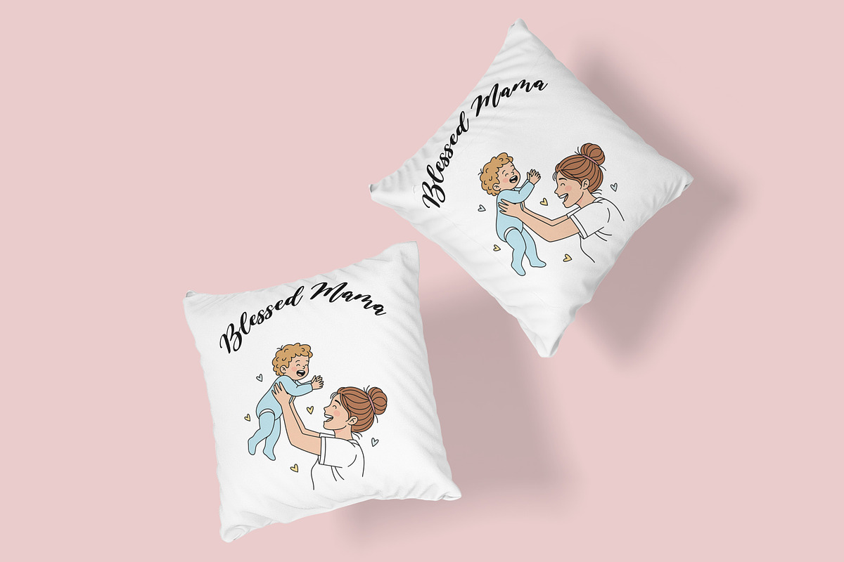 Blessed Mama Mother's Day Shirt SVG, a Person Illustration by Ghagra (Photo 5 of 7)