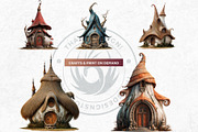 Fairy Tale Houses PNG Clipart Set V2, a Decorative Illustration by ThatsDesignArt (Thumbnail 4 of 10)