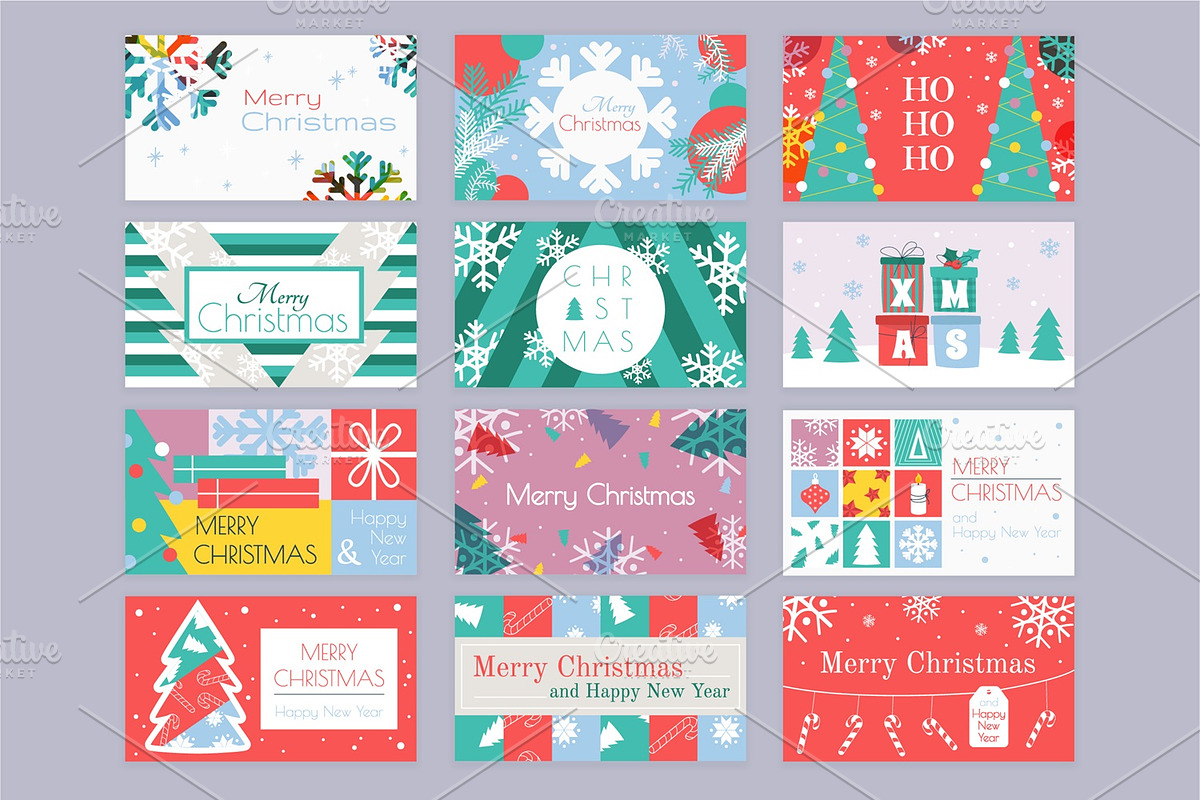 Merry Christmas Cover Templates, a Seasonal Illustration by alexdndz (Photo 7 of 11)